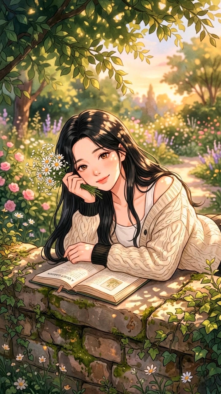 Aesthetic Confident Girl Cartoon DP