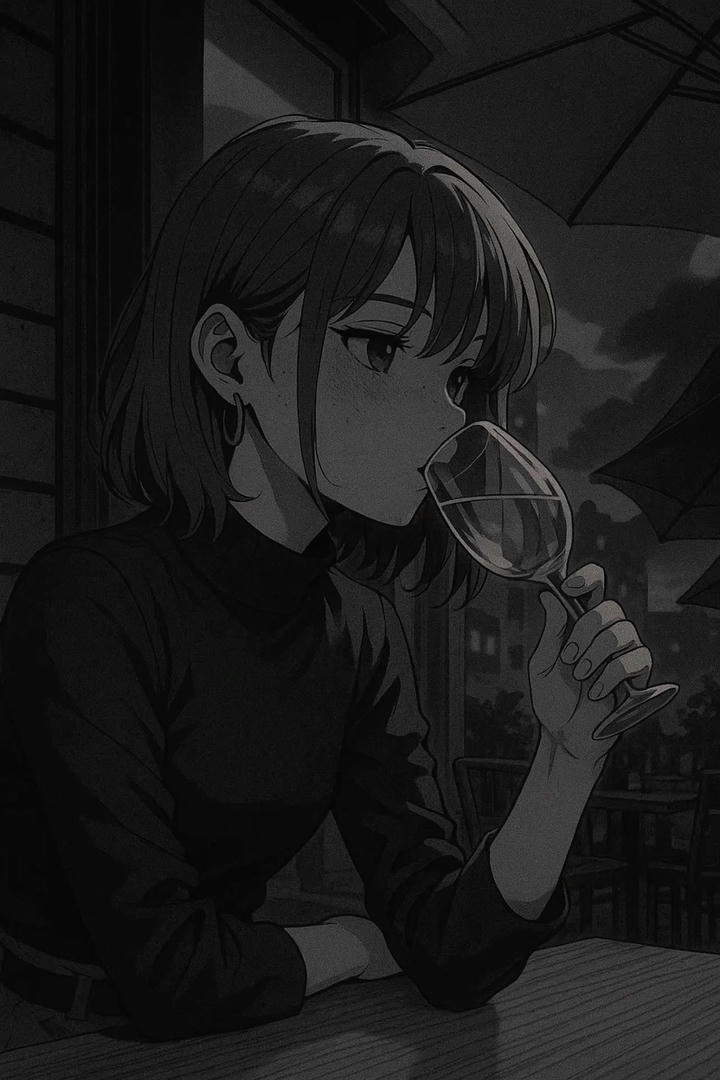 Alone Black Anime Girl DP