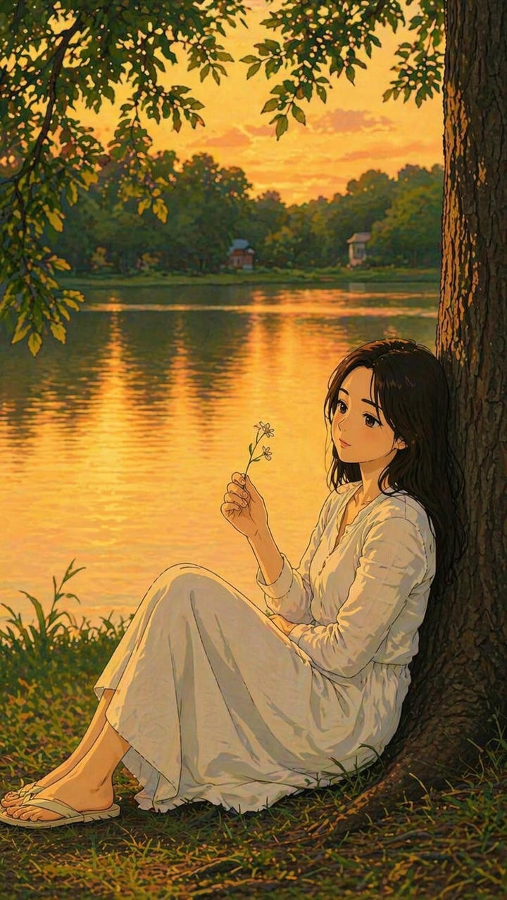 Alone Confident Girl Cartoon DP