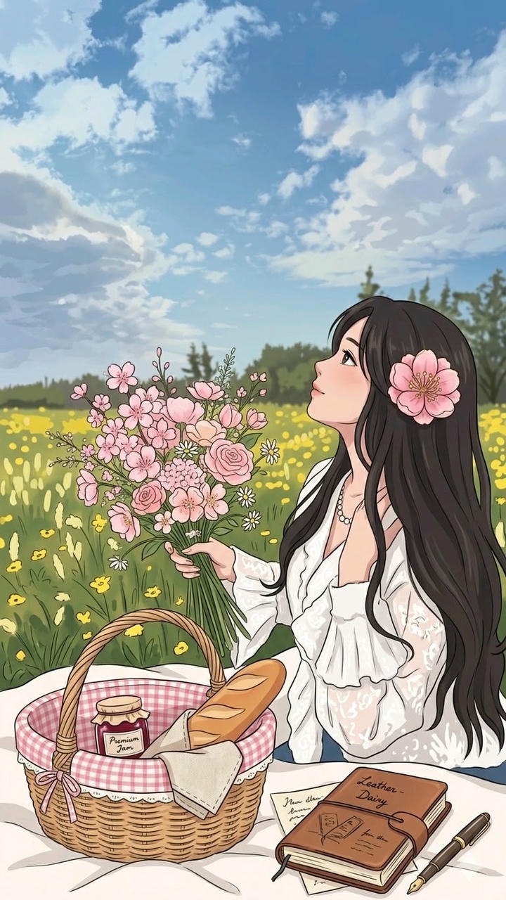 Alone Girl Cartoon DP with Attitude