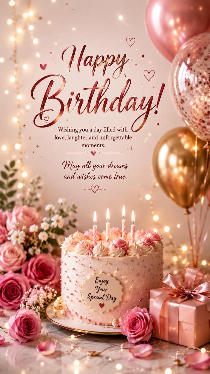 Beautiful Birthday Wish with Image