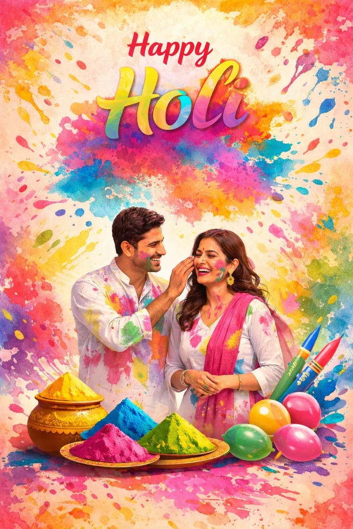 Beautiful Happy Holi Wish Image
