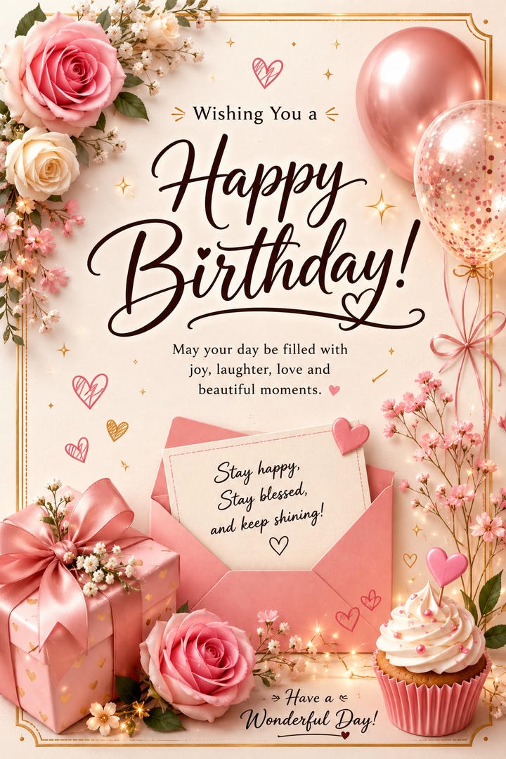 Birthday Wish with Image for Daughter