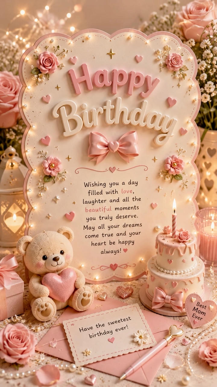 Birthday Wish with Image for Sister