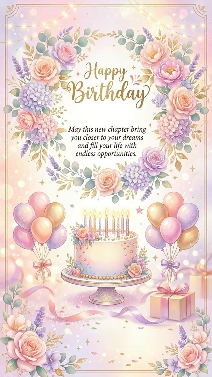 Birthday Wish with Image for Wife