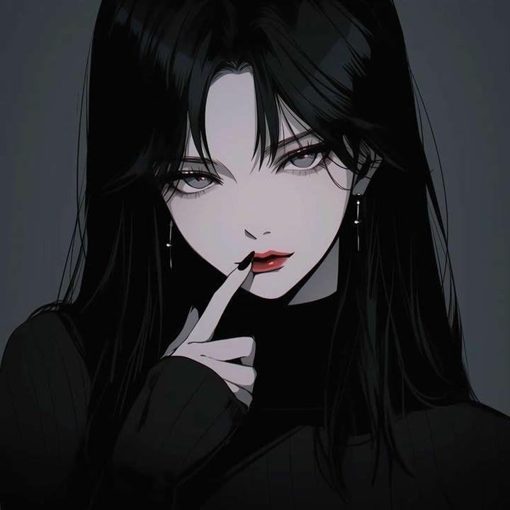 Black Anime Girl DP for Instagram