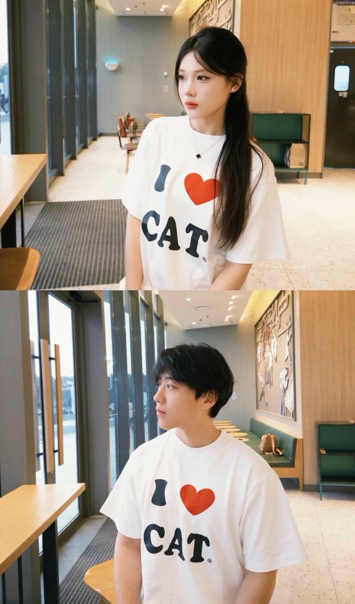 Cartoon Couple DP for Instagram Half Half