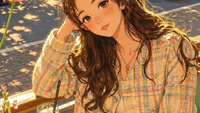 Confident Girl Cartoon Alone Cute DP HD