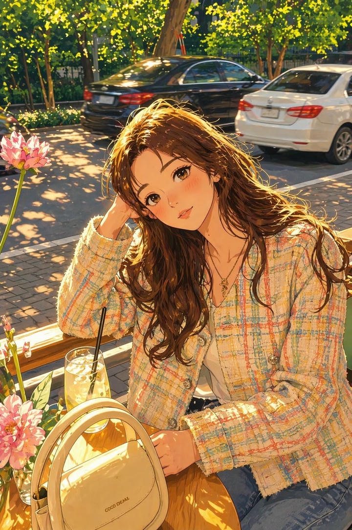 Confident Girl Cartoon Alone Cute DP HD