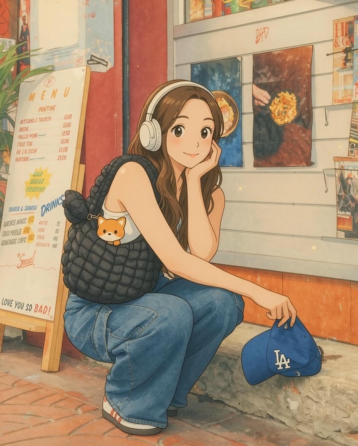 Confident Girl Cartoon Alone Cute DP Profile Picture