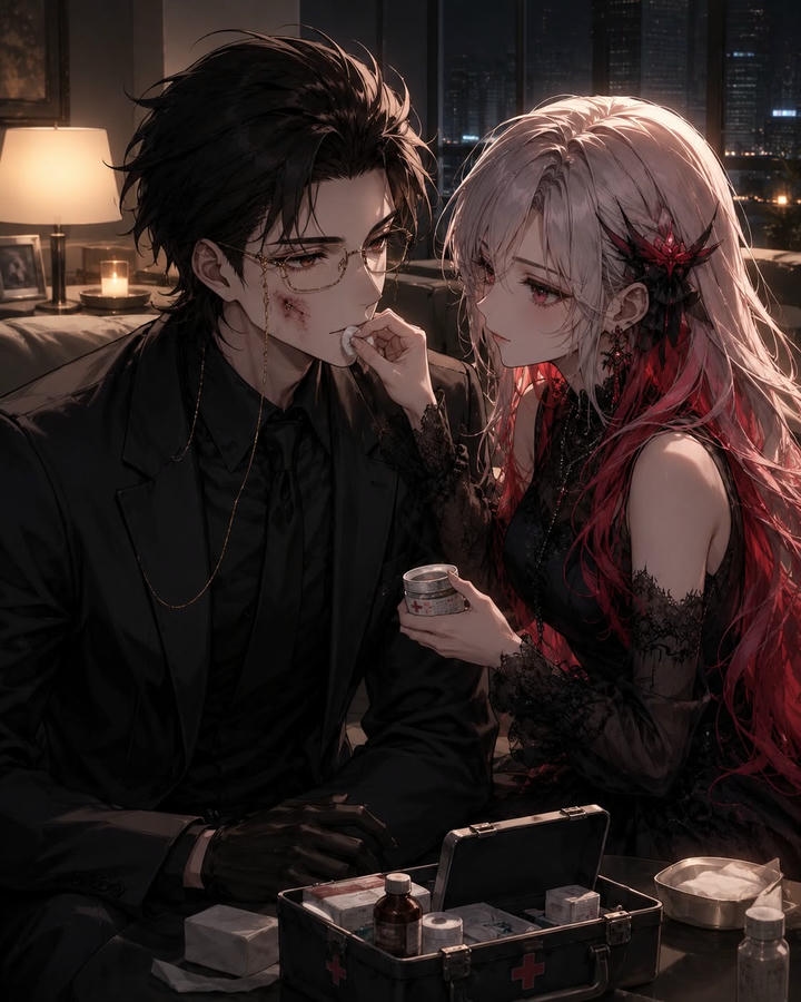 Couple Anime DP Black and White