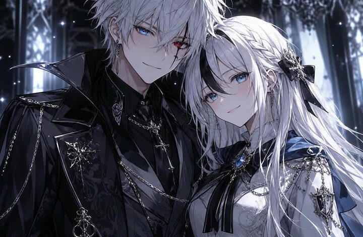 Couple Anime DP Half Half for Instagram
