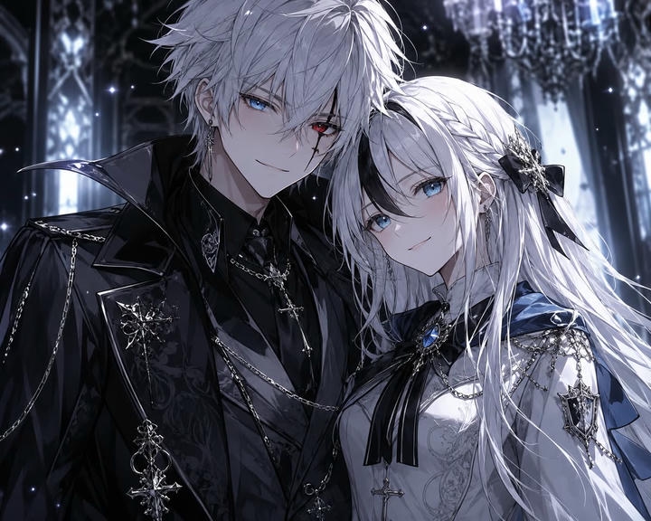 Couple Anime DP Half Half for Instagram