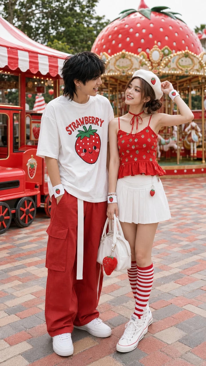 Cute Anime Couple DP for Instagram Half Half