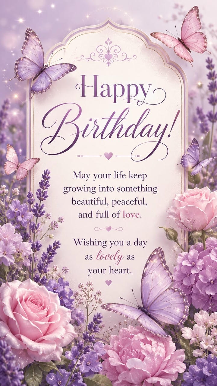 Cute Birthday Wish with Image