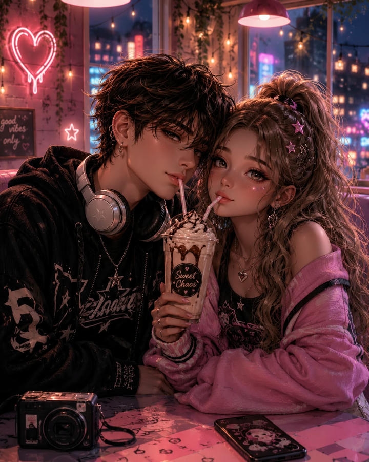 Cute Couple Anime DP for Instagram
