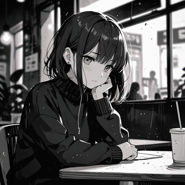 Dark Aesthetic Anime Girl DP for Instagram