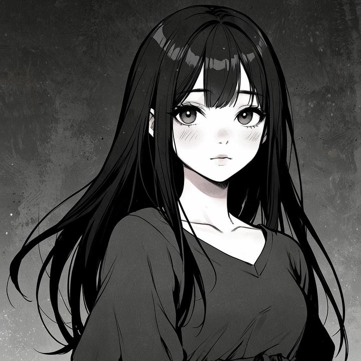 Dark Anime Girl DP for Instagram