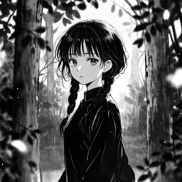 Dark Anime Girl Profile Pic for Instagram