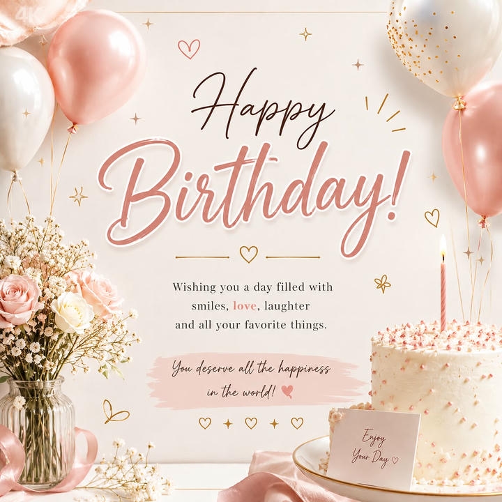 Happy Birthday Wish Background Image