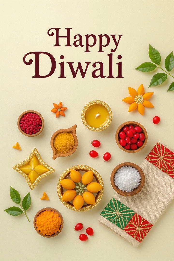 Happy Diwali Wish Image with Diya