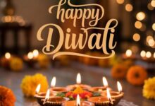 Happy Diwali Wish Image with Rangoli