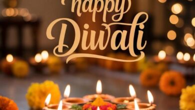 Happy Diwali Wish Image with Rangoli