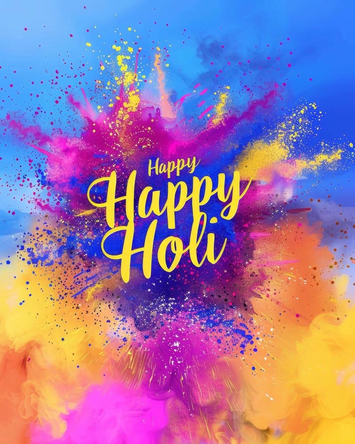 Happy Holi Wish Image for Instagram