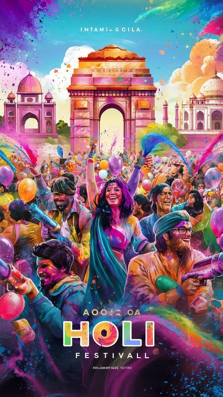 Happy Holi Wish Image for Status