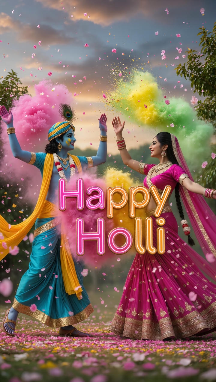 Happy Holi Wish Image with Name