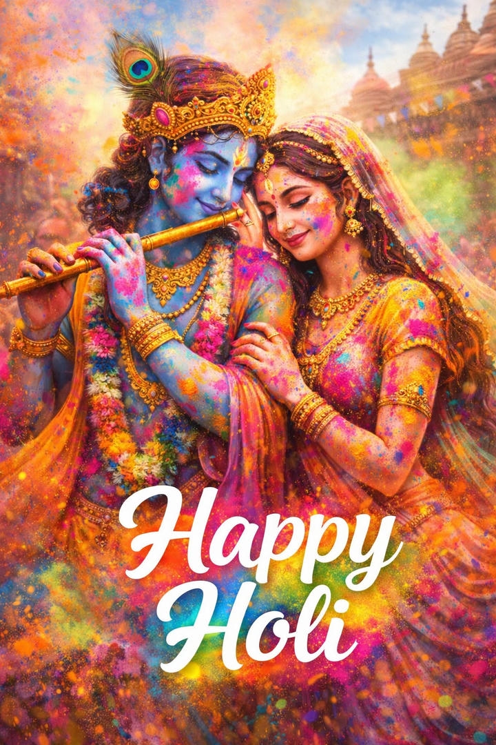 Happy Holi Wish Image with Quotes