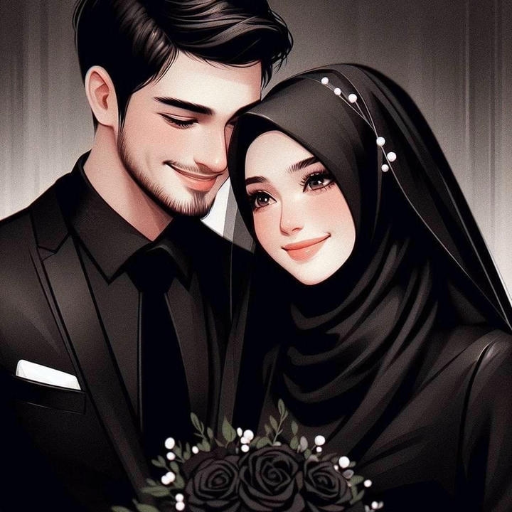 Islamic Couple Same DP Cartoon