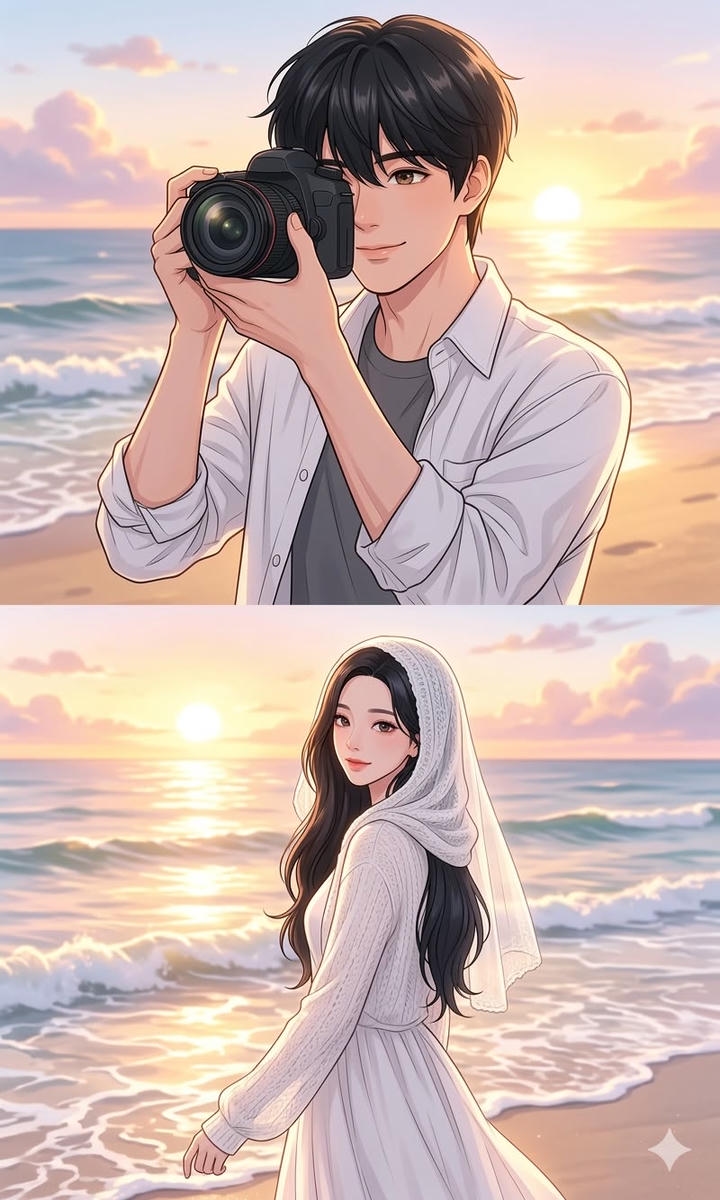 Matching Cute Couple DP Animation Cartoon