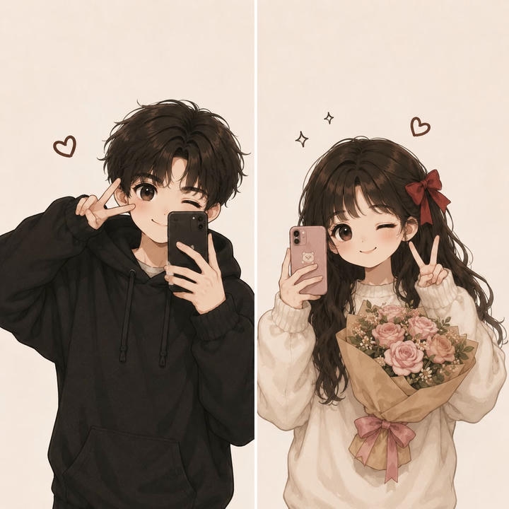 Matching Cute Couple DP Animation DPZ
