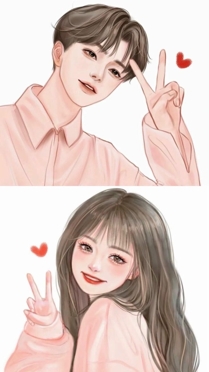 Matching Cute Couple DP Animation Download