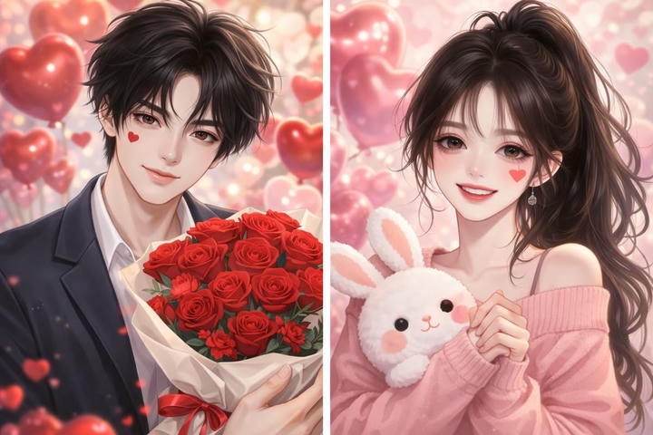 Matching Cute Couple DP Animation HD