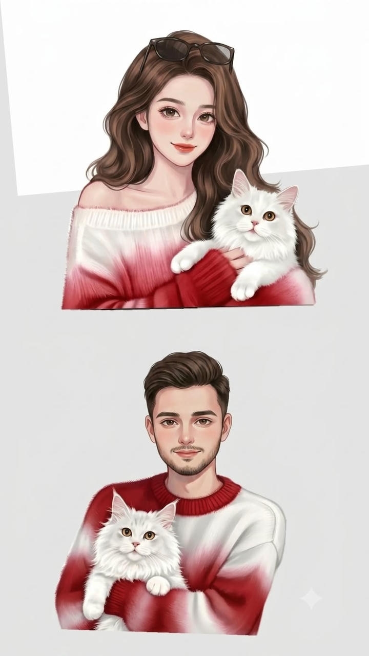 Matching Cute Couple DP Animation Love