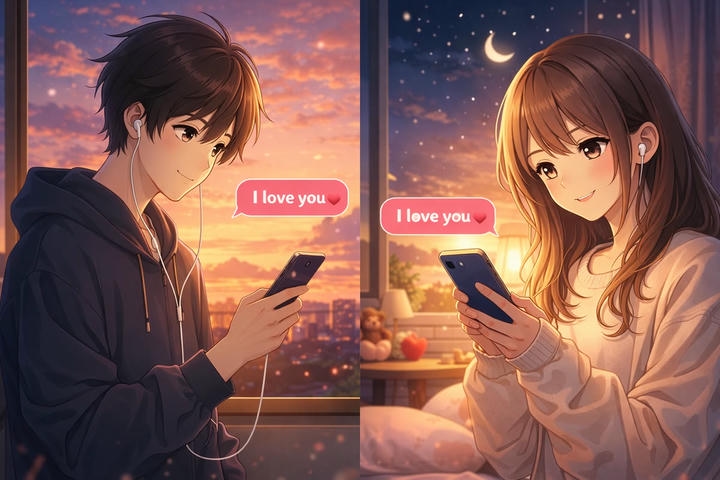 Matching Cute Couple DP Animation for Boy and Girl