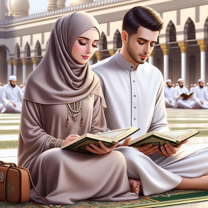 Muslim Husband Wife Cartoon DP