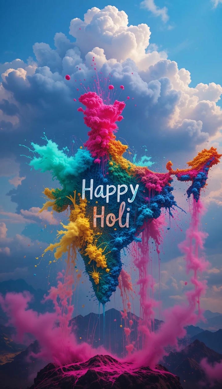 Radha Krishna Happy Holi Image