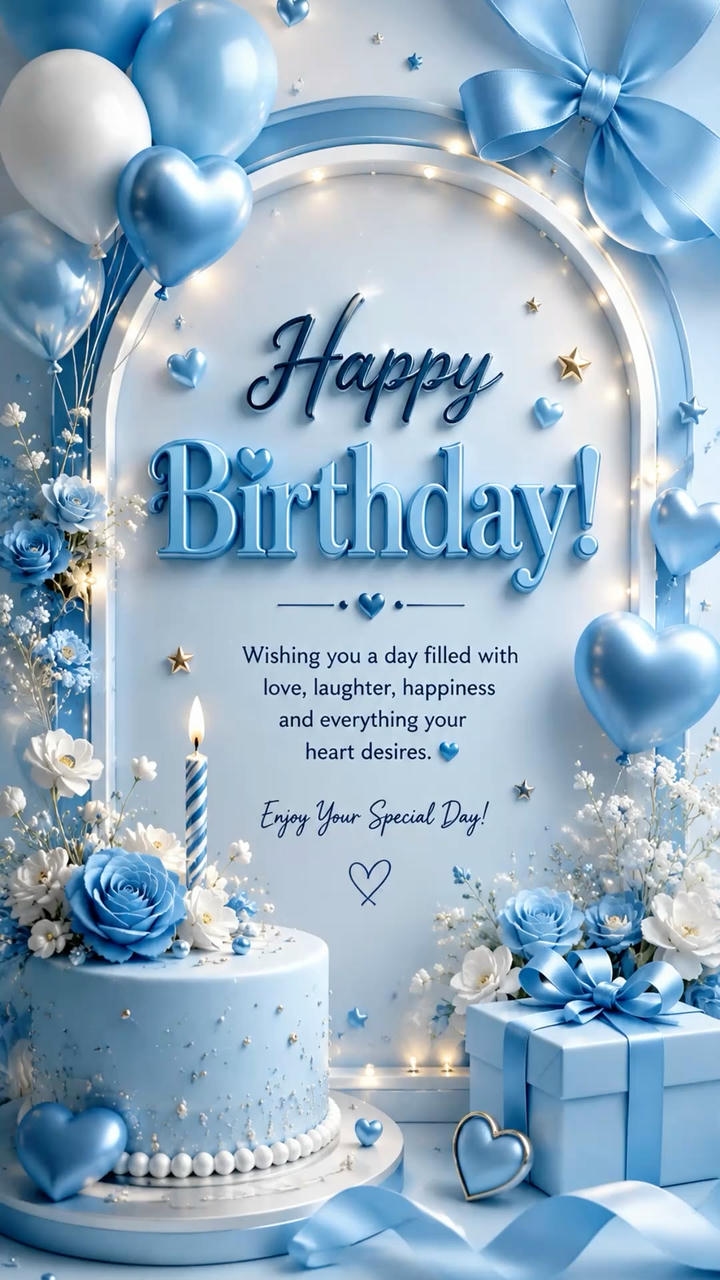 Romantic Birthday Wish with Image