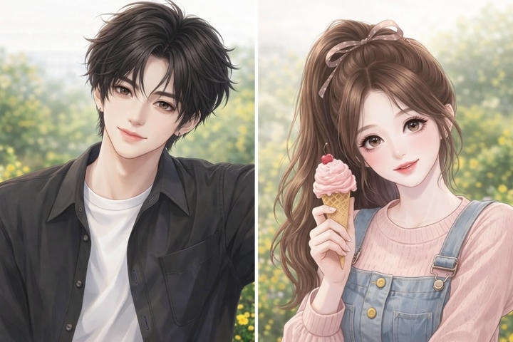 Romantic Couple Matching PFP Animation