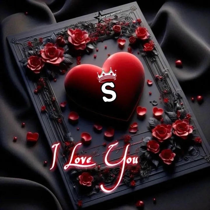 S Name DP Love Black Background