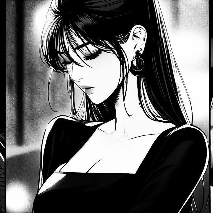 Sad Anime Girl Black DP