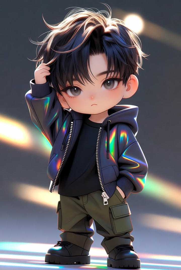 Stylish Cartoon Boy DP 3D