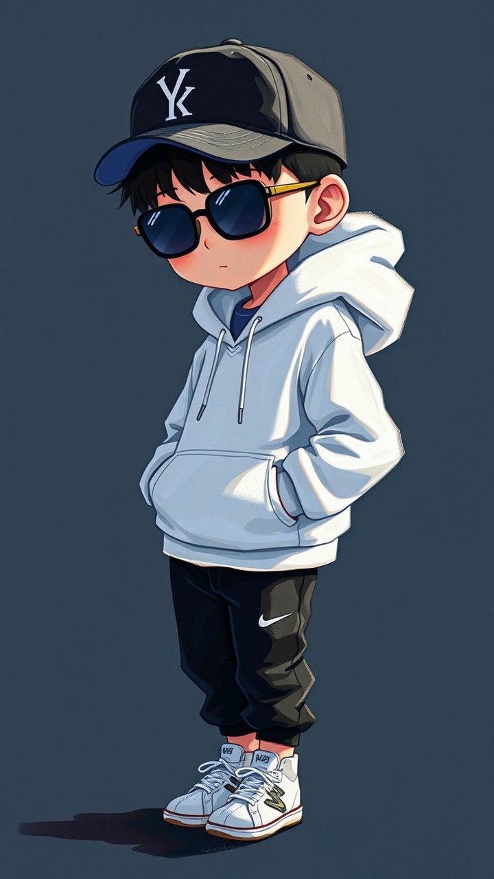 Stylish Cartoon Boy DP with Mask